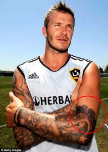 David Beckham Sleeve Tattoos
