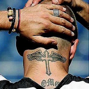 David Beckham Neck Tattoos