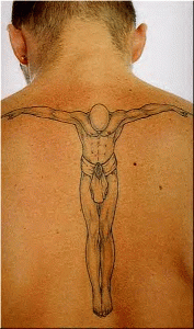 David Beckham Upper Back Tattoo