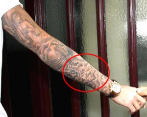 David Beckham Angel  Sleeve Tattoo