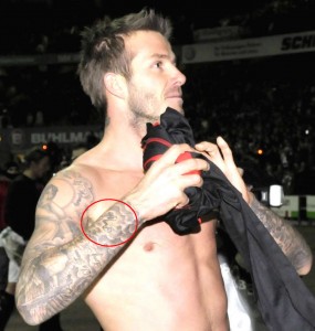 David Beckham Sleeve Tattoo Pray
