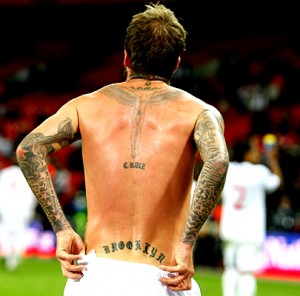 David Beckham Back Tattoos