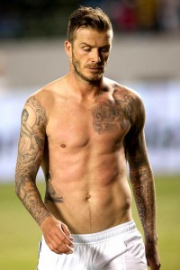 David Beckham Chest Tattoos