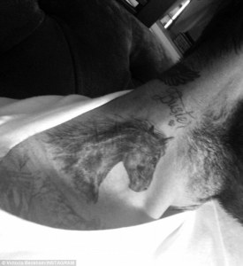 david beckham horse tattoo