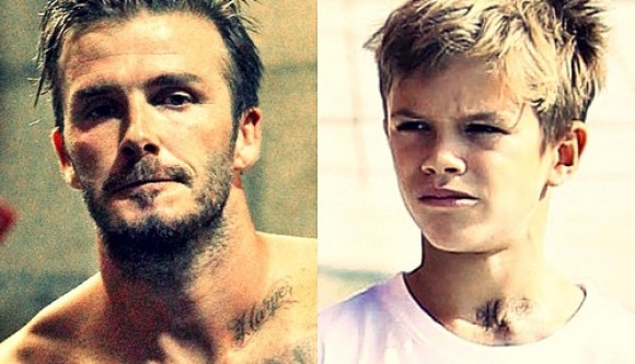 Photos: David Beckham gets tattoos in honour of his children - Information  Nigeria